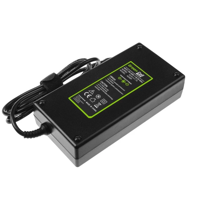 Maitinimo adapteris Green Cell AD56P 150W 19,5V 7,7A, skirtas ASUS nešiojamiesiems kompiuteriams, vidaus naudojimui, juodos spalvos
