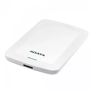 ADATA HV300 - kietasis diskas - 2 TB - išorinis (nešiojamas) - USB 3.1 - 256 bitų AES - balta
