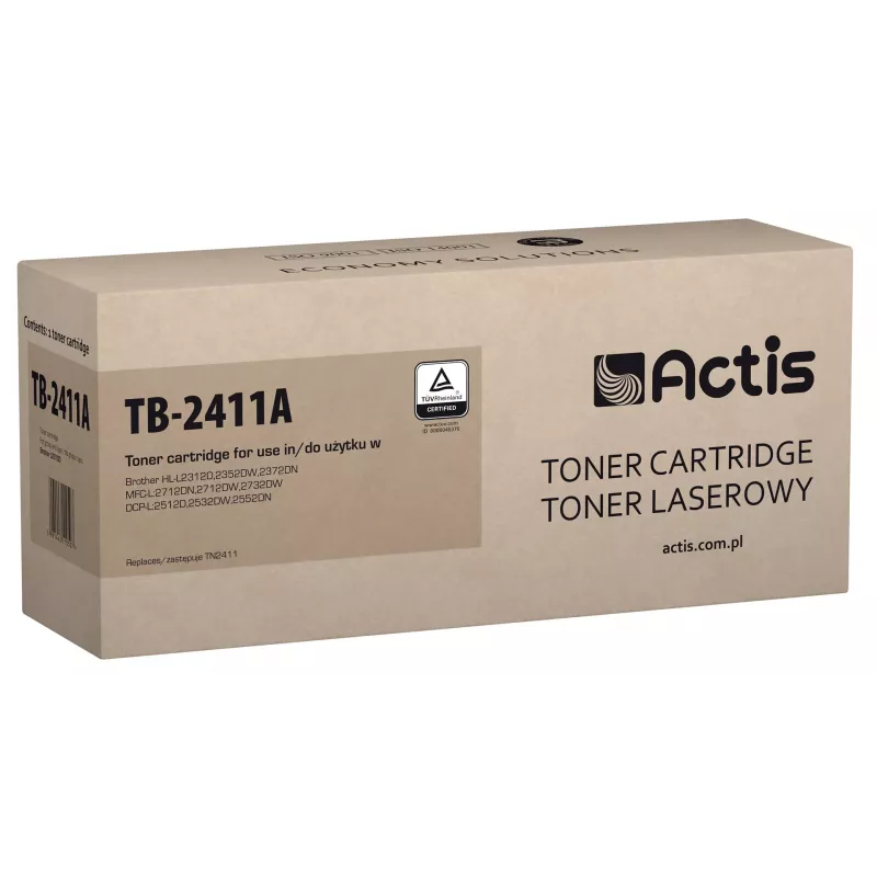 Actis TB-2411A toneris (pakaitalas Brother TN-2411; standartinis; 1200 puslapių; juodas)