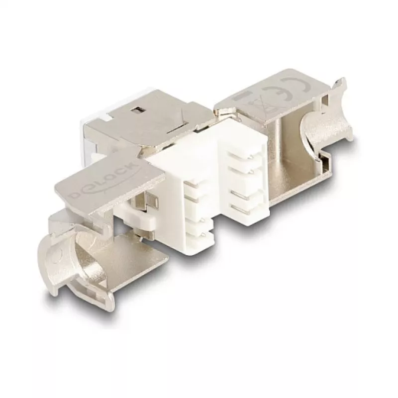 DeLOCK 88119 keystone modulis Plokščias Baltas RJ-45 10 vnt.