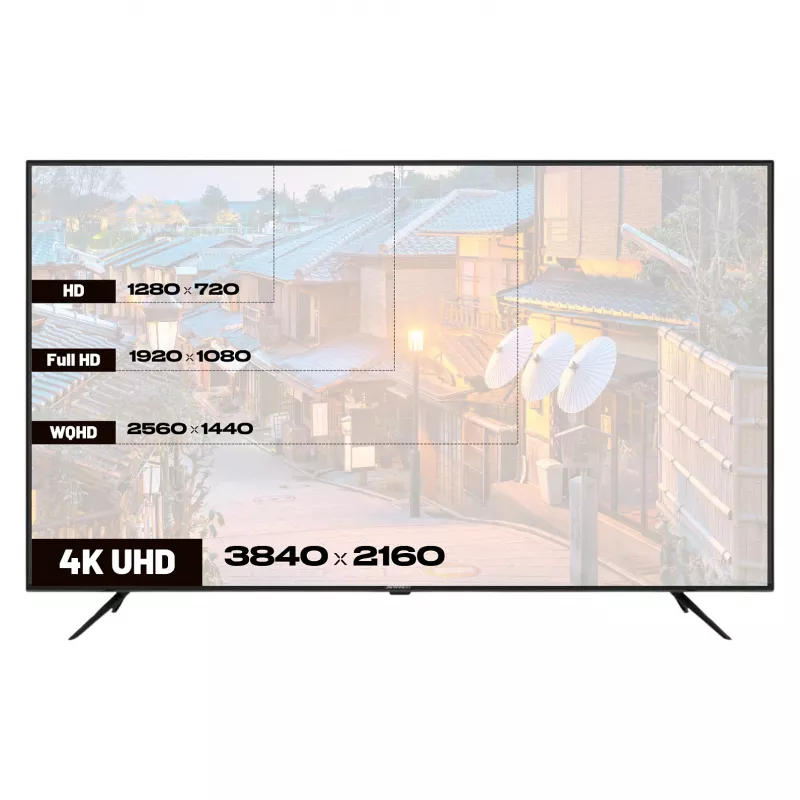 164,0cm/65 inch (3840x2160) JAPANNEXT JN-IPS650UHD60F 16:9 IPS 60Hz HDMI USB WLAN Garsiakalbis Juoda