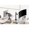 Monitoriaus laikiklis DIGITUS Single, spaustuvas, iki 57 colių, 27 kg talpa, VESA 75x75–100x100, reguliuojamas aukštis, pakreipimas -75° iki 75°, juodas
