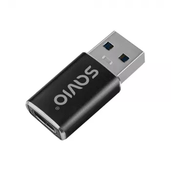 Savio AK-81 vaizdo kabelio adapteris USB Type-C USB Type-A juodas