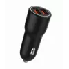 Automobilinis išmaniojo telefono įkroviklis Gembird TA-UC-A2QC36-CAR-01, 36 W, 12–24 V, cigarečių degiklis, juodas