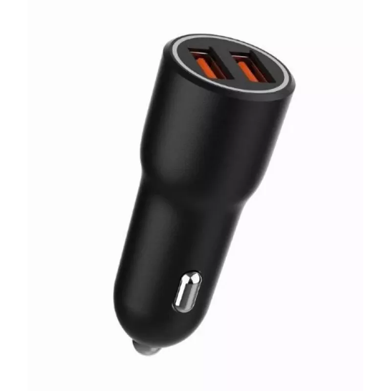 Automobilinis išmaniojo telefono įkroviklis Gembird TA-UC-A2QC36-CAR-01, 36 W, 12–24 V, cigarečių degiklis, juodas