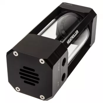 CPU vandens blokas Watercool heatkiller — aliuminis, juodas, permatomas, aušinimo skysčio 0,25 l, 70×70×117,3 mm