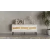 Cama INSERTO 3D TV spintelė 143.5x40x61.5 kašmyro + LED