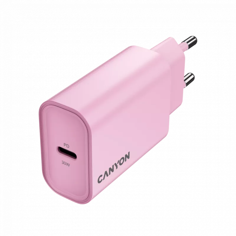 CANYON įkroviklis OnCharge 30CL Max Power 30W 1xPD EU Rožinis