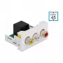 DeLOCK Easy 45 modulis 3 x RCA jungtis prie RJ45 lizdo 22,5 x 45 mm