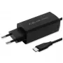 GaN 90W įkroviklis QOLTEC 52420 USB-C PD 5–20V 3A/4,5A išėjimas, 220–240V įėjimas, 1,8 m laidas, juodas