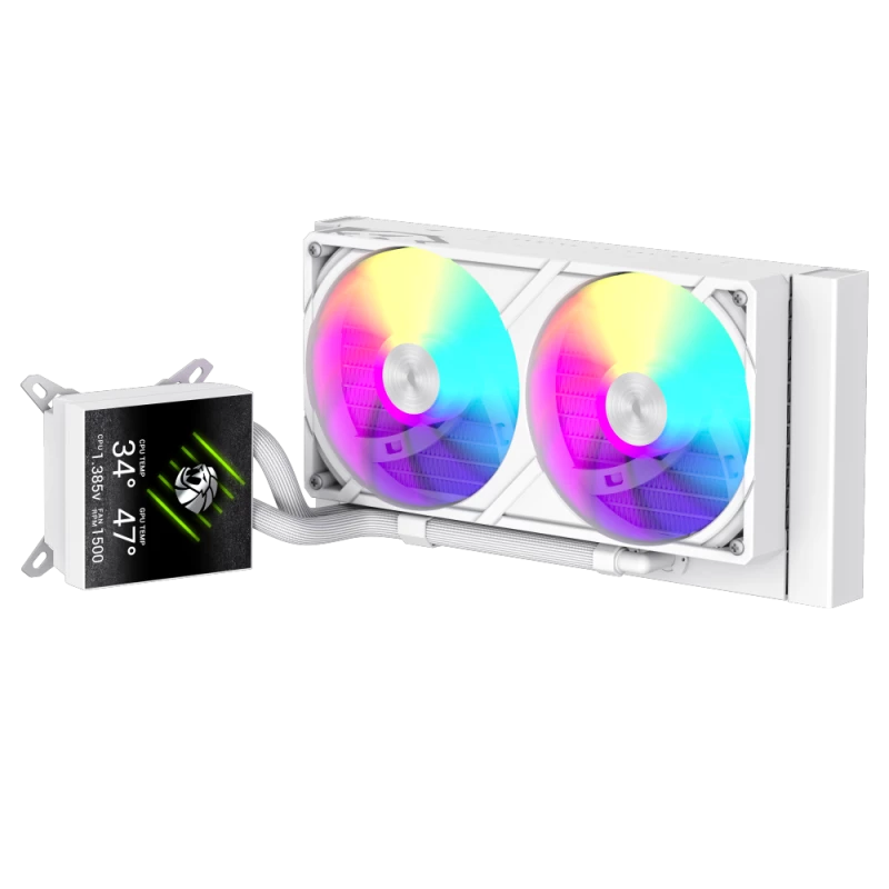 Gamemax CPU skysčio aušintuvas | GLACIER 240 LCD WH | Intel, AMD