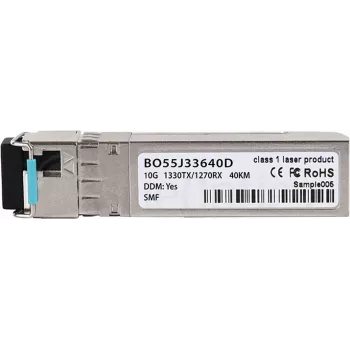 Skaidulinės optikos SFP+ siųstuvas-imtuvas CBO EX-SFP-10GE-BX33-40 vienmodis 10G BiDi TX1310/RX1550 40 km
