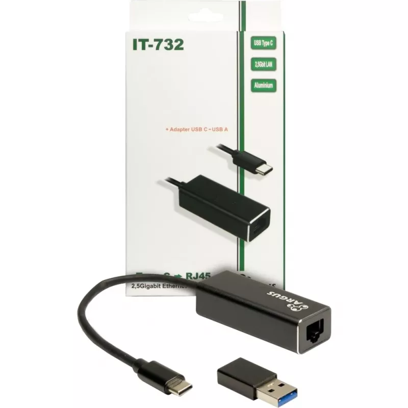 Ethernet adapteris Inter-Tech IT-732 2500 Mbit/s USB Type-C laidinis