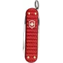 Pocket knife Victorinox Classic SD Precious Alox Iconic Red — kompaktiškas raktų pakabuko daugiafunkcis įrankis, mažas peiliukas, žirklės, nagų dildė