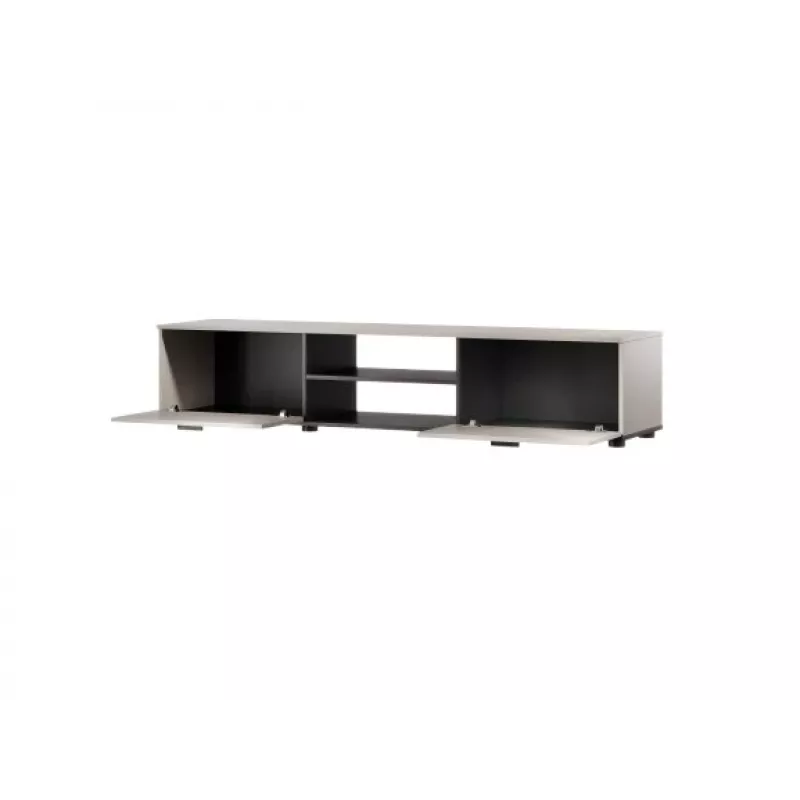 TV spintelė Cama Meble SOHO 180x43x37 cm — kašmyro spalvos viršus, juodas korpusas