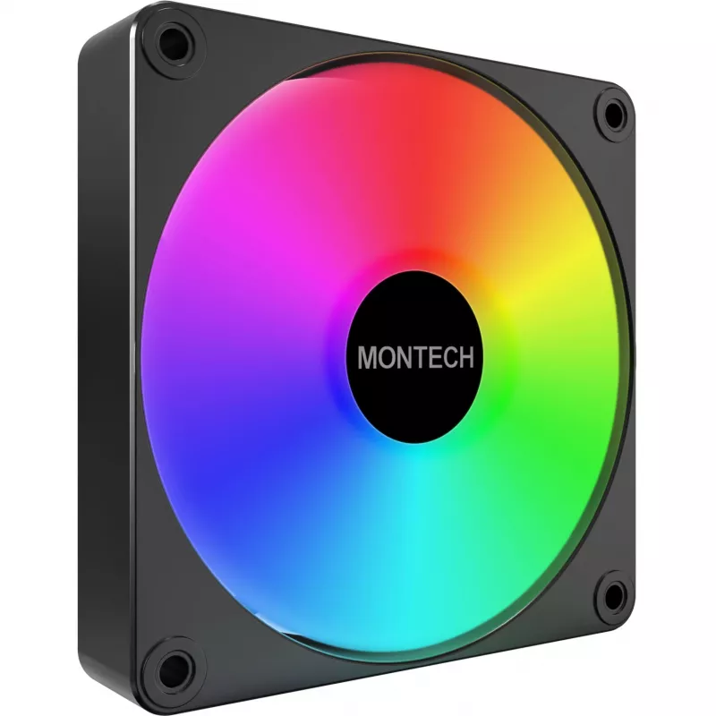 Montech GF120R V2 ARGB kompiuterio korpuso ventiliatoriaus modulis 12 cm juodas 3 vnt.