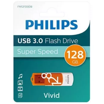 Philips FM12FD00B USB atmintukas 128 GB USB Type-A 3.2 Gen 1 (3.1 Gen 1) Oranžinė, Balta