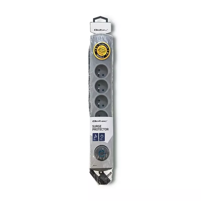 Įtampos slopintuvas QOLTEC 50199 — 6 lizdai, 5 m laidas