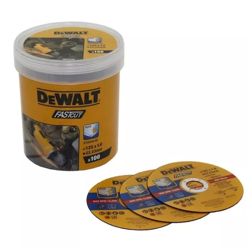 Šlifavimo diskas DeWALT DT20540-QZ plokščiu centru, skirtas geležiai, metalui, nerūdijančiam plienui