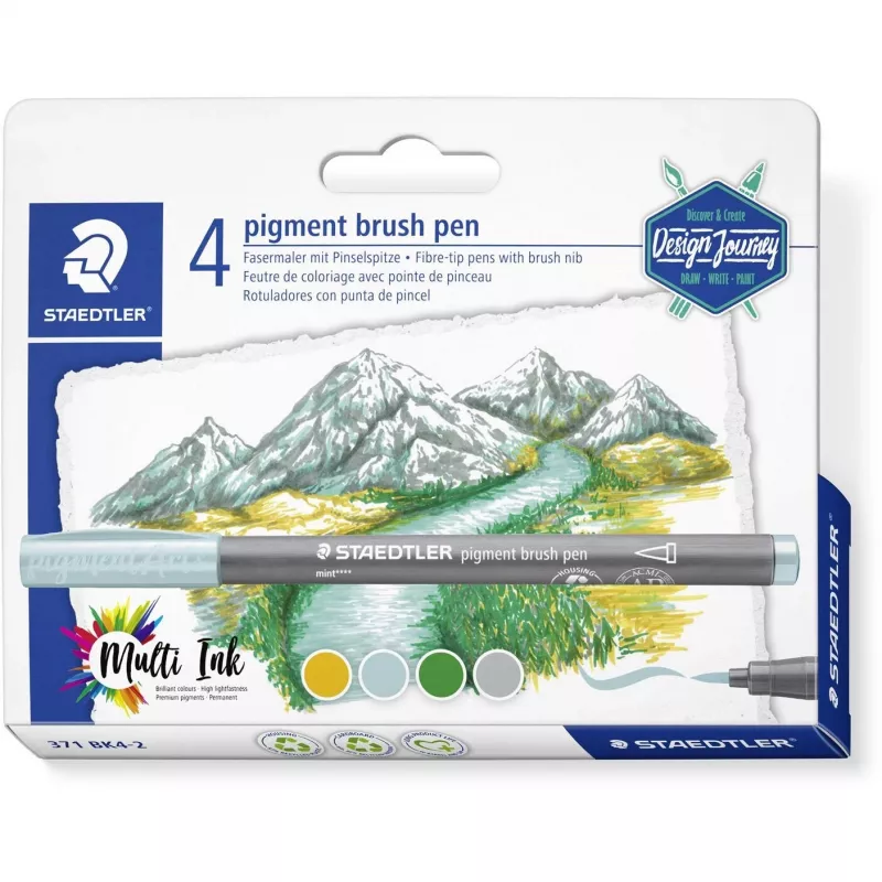 Staedtler pigment brush pen 371 flomasteris Auksinis 1 vnt.