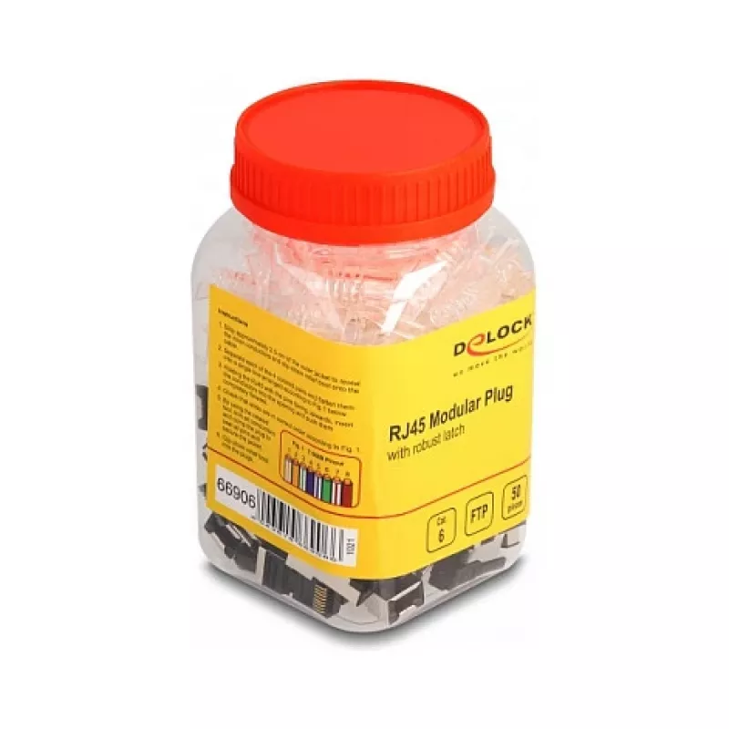 DeLOCK RJ45 modulinis kištukas Cat.6 50 vnt. rinkinys su patikima sklende