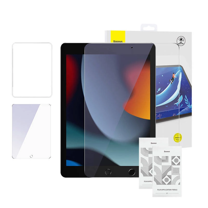 Grūdintas stiklas Baseus Crystal 0,3 mm, skirtas iPad Pro/Air3 10,5 / iPad 7/8/9 10.2 (2 vnt.)