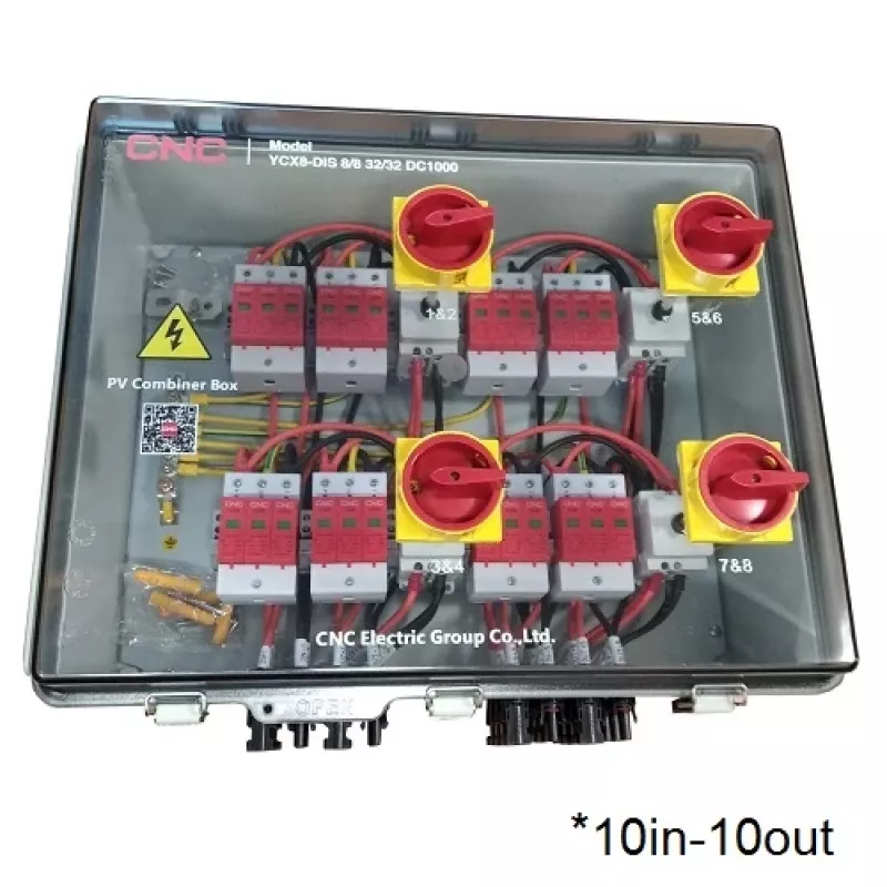 PV kombainerio dėžė CNC NV822553 DC 10 įvadų 10 išvadų IP66