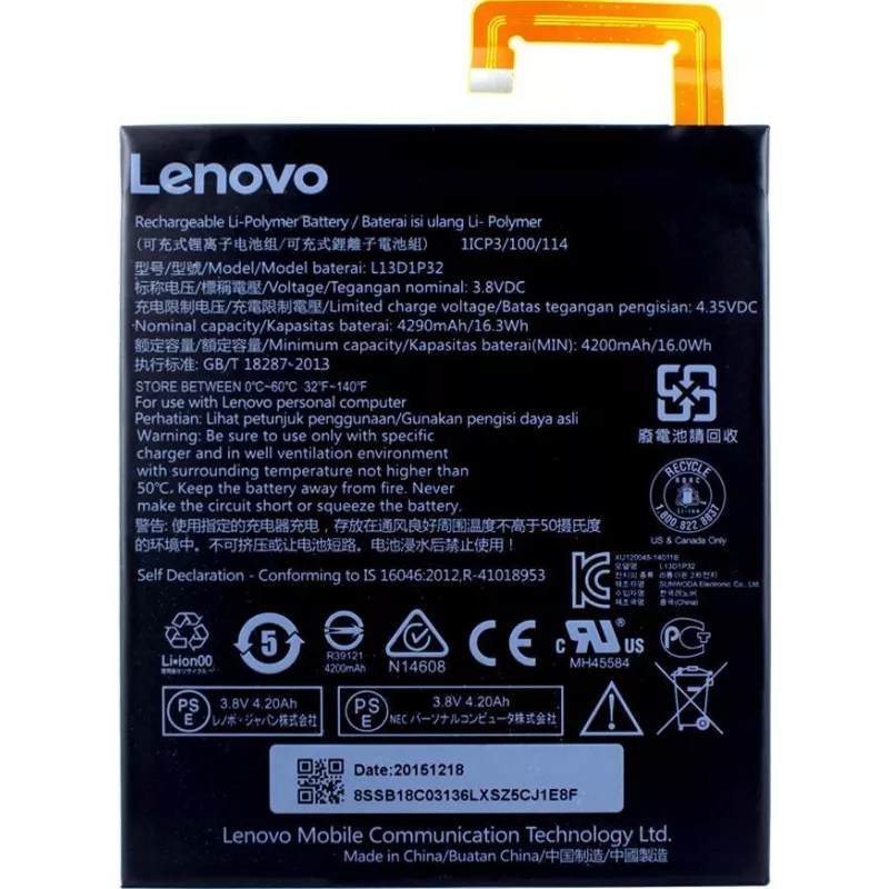 Įkraunama nešiojamojo kompiuterio baterija Lenovo L13D1P32 4200mAh
