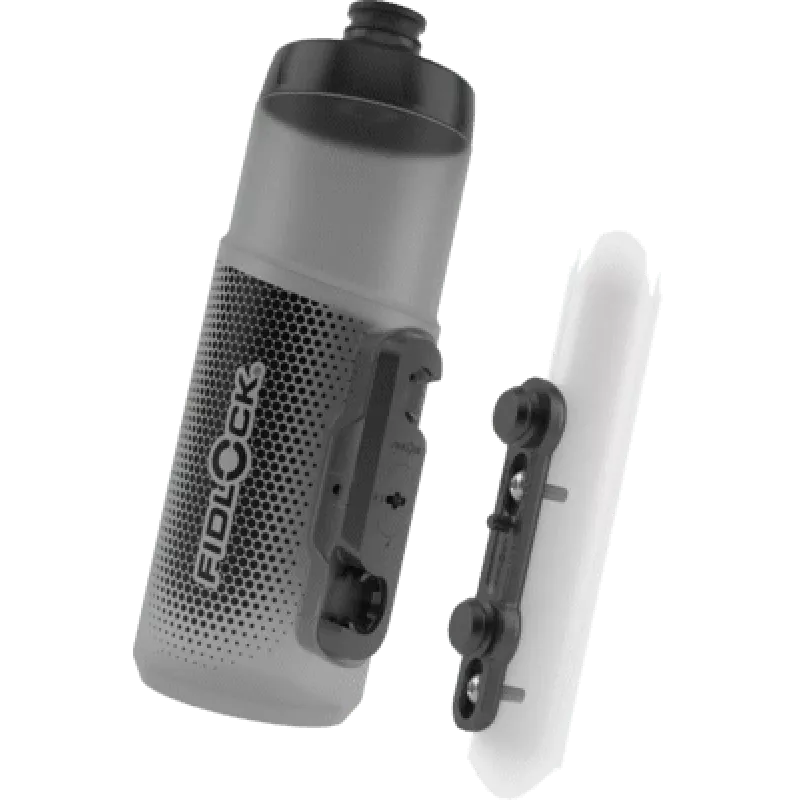 FIDLOCK TWIST dviračio butelis 600 ml polipropileno juodas pilkas