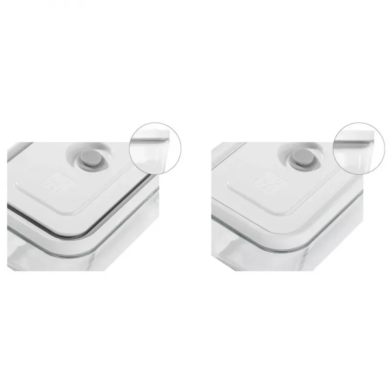 Maisto laikymo indas ZWILLING 36803-100-0 stačiakampis stiklinis 0,35 l, pilkas, sandarus, kraunamas vienas ant kito