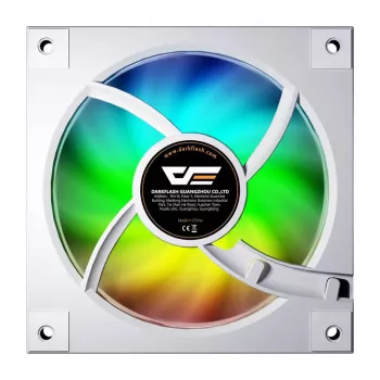 Aušinimo ventiliatorius Darkflash DM20 White 120mm 3‑pin kompiuterio korpusui ir procesoriaus aušinimui