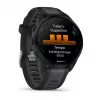Garmin Forerunner 165 Music - Juoda - Sportinis laikrodis su dirželiu - Silikonas - Tamsiai pilka - Riešo dydis: 126-203 mm - Ekranas 3 cm (1.2) (010-02863-30)