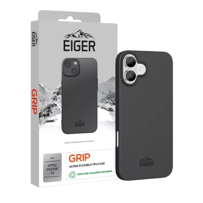 Dėklas EIGER EGCA00612 juodas skirtas iPhone 16 15,5 cm