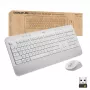 Logitech Signature MK650 for Business - klaviatūros ir pelės rinkinys - belaidis - 2,4 GHz, Bluetooth LE - QWERTZ - šveicariška - šviesiai pilka