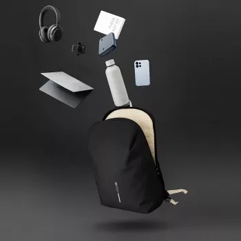Kuprinė XDDESIGN Switch 2-in-1 P706.3305 — 22 l, tinka 15,6 colio nešiojamajam kompiuteriui, užrakinama pagrindinė užtraukimo sistema, juoda