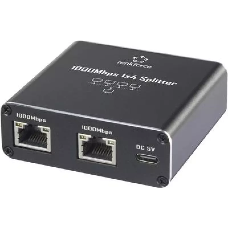 Renkforce RF-GES-400 tinklo komutatorius RJ45 4 prievadų USB maitinimo šaltinis (RF-6739680)