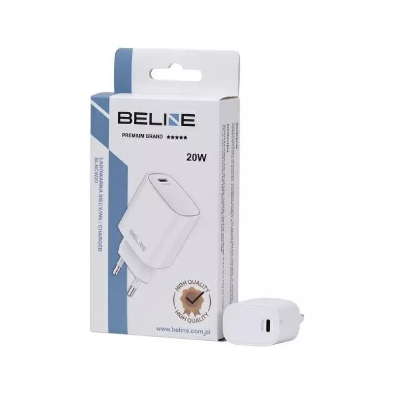 Beline Beli2161 20W PD 3.0 baltas USB-C greito įkrovimo adapteris