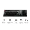 Mechaninė klaviatūra Keychron V6 Ultra 8K — Pilno dydžio 100% QWERTY, Bluetooth, RGB, juoda