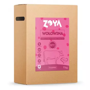 Sausas šunų ėdalas ZOYA ColdPRO Beef 9 kg — visavertis suaugusiems šunims, 27 % baltymų, 9,5 % riebalų, be glitimo, be cukraus