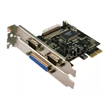 Vidinė PCIe sąsajos plokštė LOGILINK PC0033 su nuosekliaisiais ir lygiagrečiaisiais išėjimais, NetMOS mikroschemų rinkinys