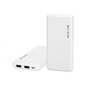 Nešiojamasis įkroviklis, išorinė baterija BLOW PB10A 10000mAh (37Wh), 2x USB-A išėjimai, 22.5W bendra galia, Micro‑USB įvestis, polimerinė baterija