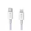 USB-C į Lightning kabelis Devia Smart Series PD 18W — baltas, MFi sertifikuotas