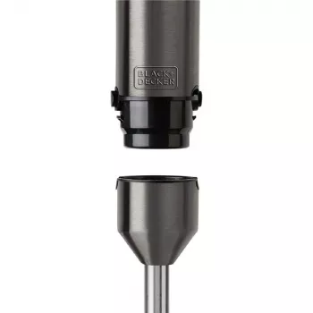 Panardinamasis trintuvas Juoda & Decker BXHBA1200E — rankinis trintuvas 1200 W, 4 ašmenys nerūdijančio plieno, turbo, nuimamos dalys, juodas