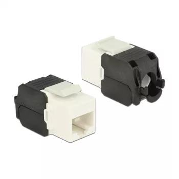 Keystone modulis DELOCK 86266, RJ-45 į LSA, juodas/baltas, 16×37,8×22,5 mm