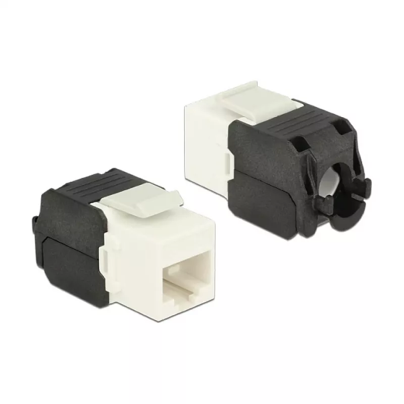 Keystone modulis DELOCK 86266, RJ-45 į LSA, juodas/baltas, 16×37,8×22,5 mm