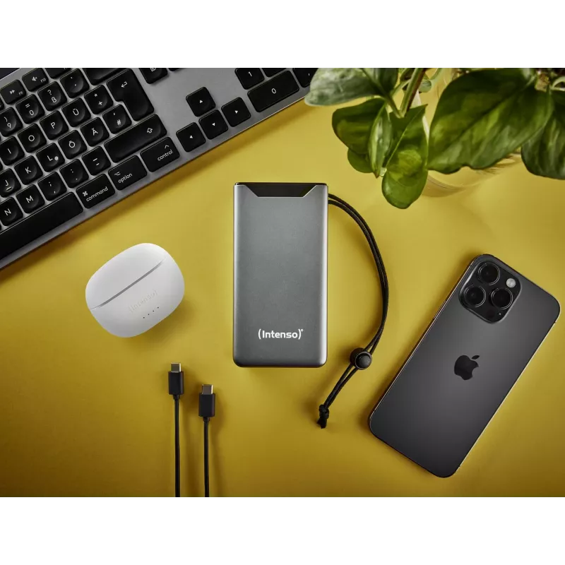 Išorinė baterija INTENSO 7332054 — 20000 mAh, PD 3.0 & QC 3.0, 20 W, USB-A + USB-C, pilka
