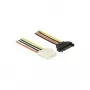 Vidinis maitinimo laidas DeLOCK 60140 1 m SATA 15-pin Molex 4-pin