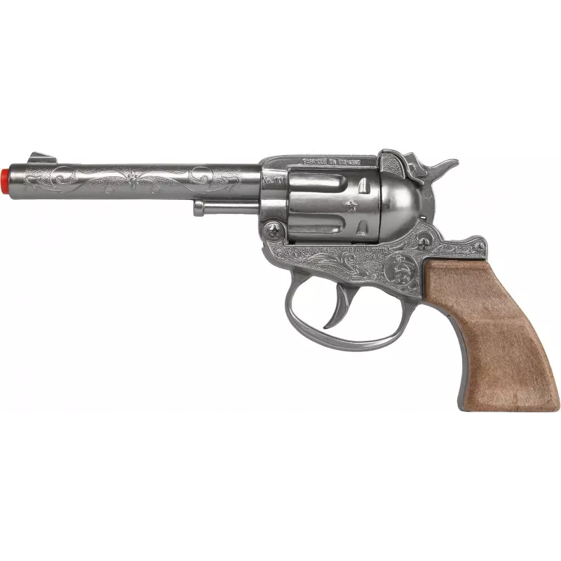 Žaislinis metalinis kaubojaus revolveris Gonher 8 šūvių modelis 239842