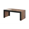 Kavos staliukas Cama Meble MILA 120x60x50 cm Wotan ąžuolo stalviršis, juodas rėmas