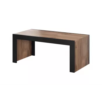 Kavos staliukas Cama Meble MILA 120x60x50 cm Wotan ąžuolo stalviršis, juodas rėmas